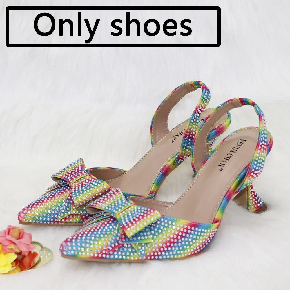 New Silver Versatile Party Ladies Shoes And Bag Set