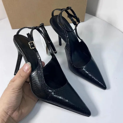 2026 High Heels Women Shoes Elegant Pointed Toe Ankle Strap Black Luxury Designer Stilettos Party Wedding Pumps for Lady
