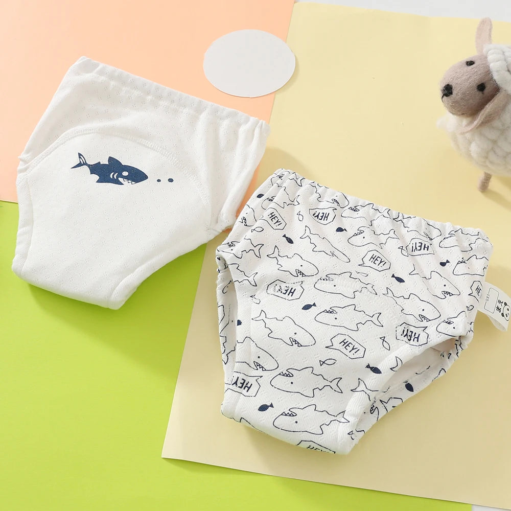 10 Pcs Reusable Baby Training Pants Washable Kids Cloth Diaper Nappies Changing Underwear Infant Toddler Potty Training Panties