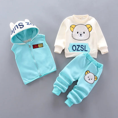 Newborn Baby Boys Clothes 2023 Autumn Baby Girls Clothes Hoodie+Pant Outfit Kids Costume Suit Infant Clothing For Baby Warm Sets