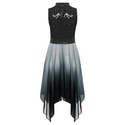 Girls Lyrical Dance Dress Kid Celebration of Spirit Church Dress Children Dancewear Stage Performance Wordhip Liturgical Costume