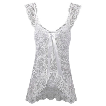 2026 New Women Lingerie Sexy Halter Hollow Out Night Gown Sexy Lingerie Porno Costume Transparent Sexy Underwear Women Nightwear