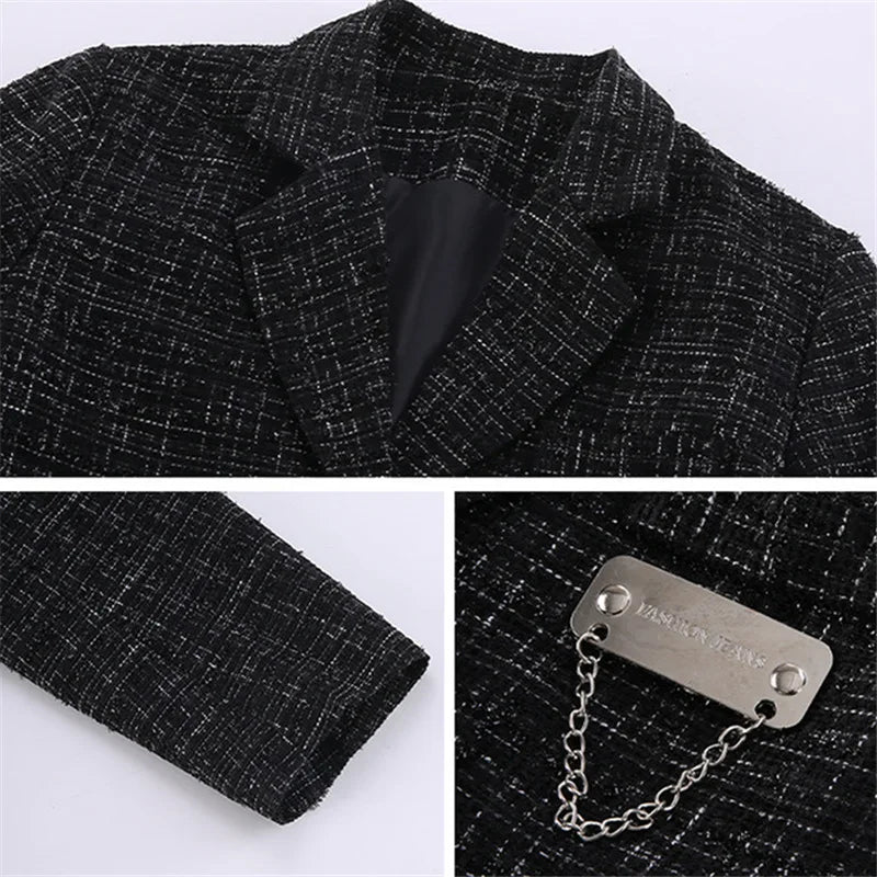 Teenage Girls Elegant Blazer Jackets New Arrivals 2025 Spring England Style Suits Tops High Quality Children Clothes Coats 5-14Y