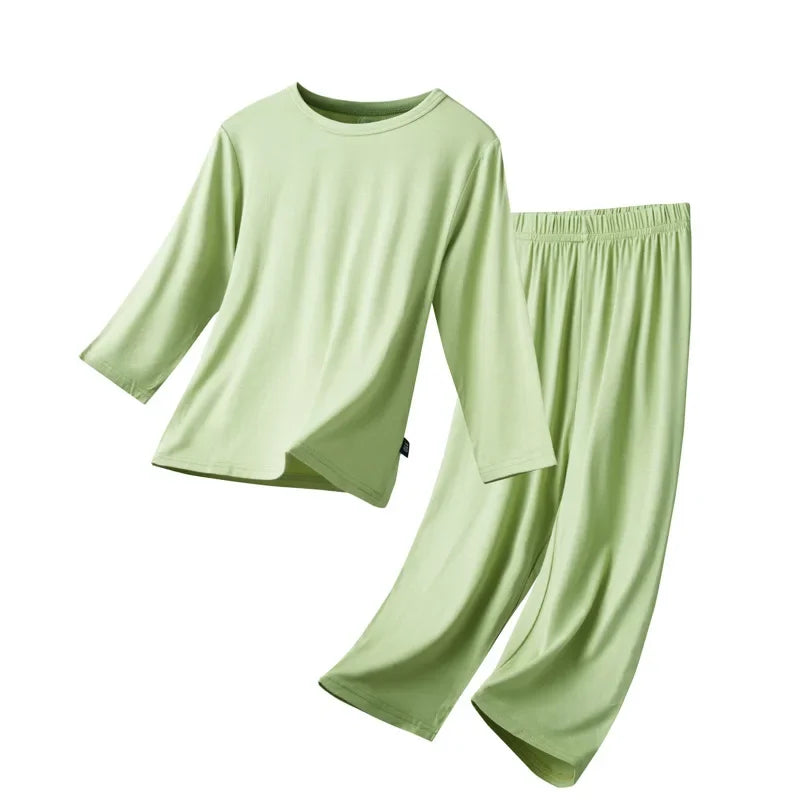 Kids Pajamas Set Loungewear Soft Cotton Children Boys Girls Baby Spring Autumn Long Sleeve Home Sleepwear Set 2-15Y ropa de niña