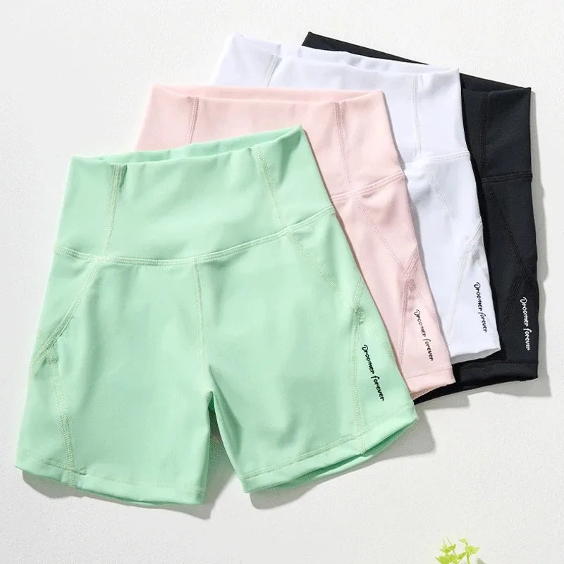 Girls Dancing Shorts Yoga Pants Summer High-elastic Sports Shorts for Kids High-waisted Slim-fit Children's Tight Capris Shorts