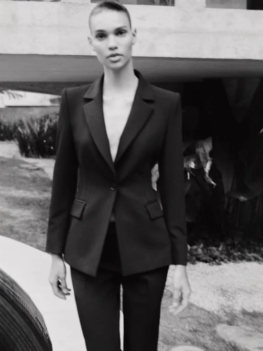 Elegant Fashionable Women's Suit One Button Jacket Autumn/Winter New Style Office Job Interview Western Style Casual Clothes
