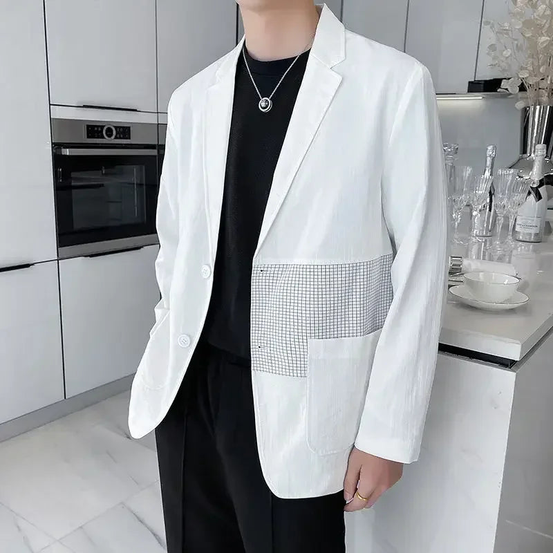 Male Coats Casual Men's Jackets High Quality Solid Color Clothing Fashion 2025 Trendy Deals Luxury Designer Korean Reviews Many