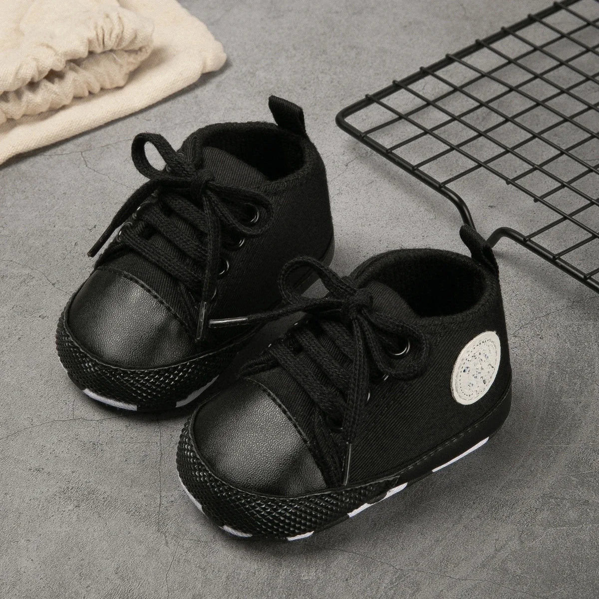 Baby Boys Shoes Canvas Sports Sneakers Casual Spring Soft Sole Anti-Slip Toddler Girls First Walkers Crib Shoes 0-18Months