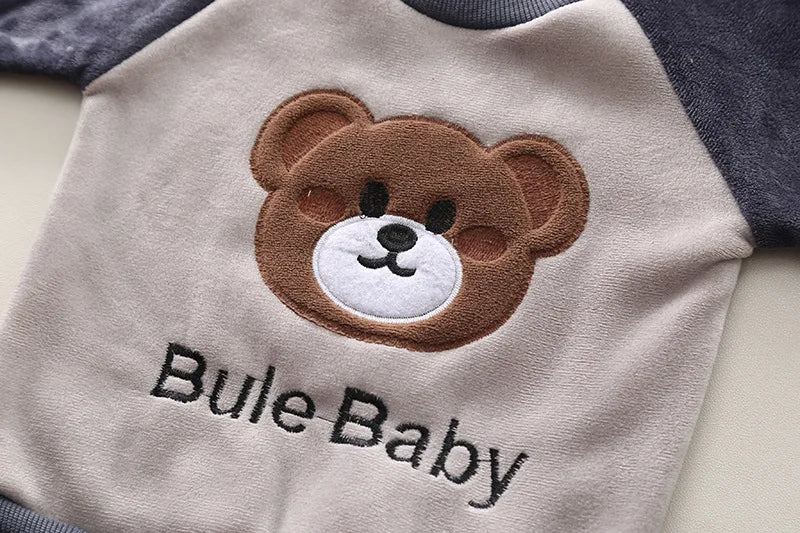 Winter Baby Boys Clothes Autumn Boys Clothing Sets Cute Cartoon Coat + Vest + Pants Girls Suits 1 2 3 4 Years New Kids Clothes