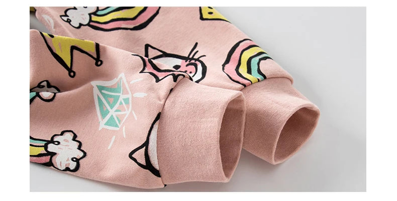 Girls Pajamas Sets 2 to 3 4 5 6 7 8 9 10 11 12 13 14 Years Cotton 100 Toddler Kids Pijamas Long Sleeve Cute Pyjama Pink Cat Pjs