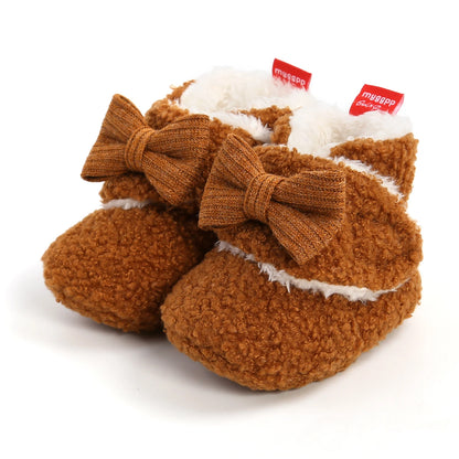 Baby Booties for Boys Girls with Soft Lining Non Slip Gripper Newborn Infant Slipper Socks Toddler First Walker Crib Shoes 0-18