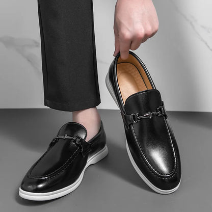 Men's Dress Shoes Slip On Leather Loafers Men Comfortable Casual Leather Shoes For Men Trend Office Social Casual Business Shoes