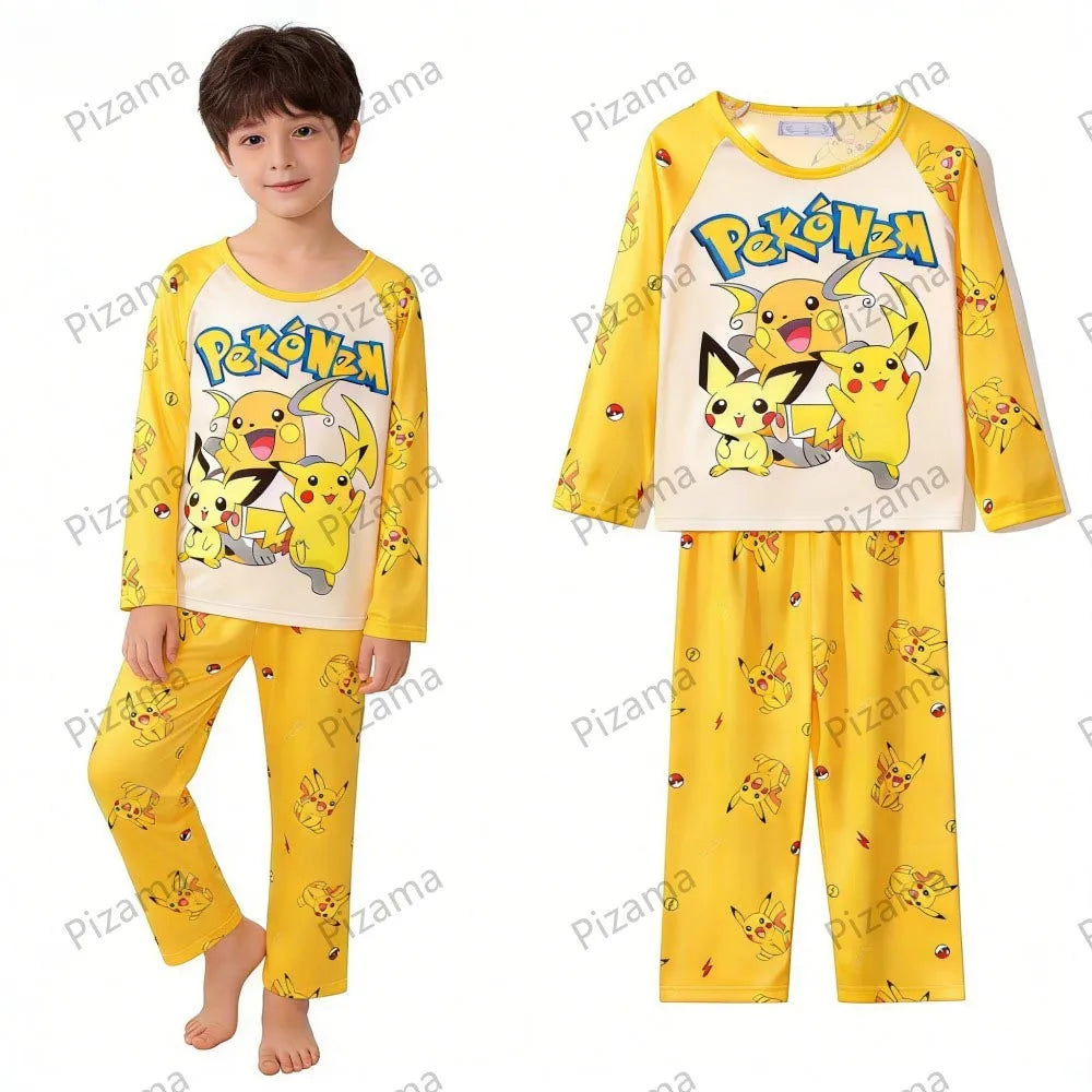 Boys Pajamas Sets Toddlers Girl Fashion Clothes Suits Girls Clothes Pajamas Unisex Kids Clothing Sets Pikachu Children Pyjamas