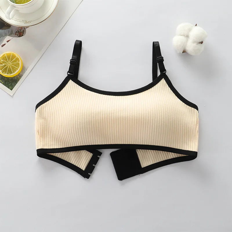 8-16 Years Teens Seamless Sport Underwear Teenage No Underwire Training Bras Girl's Sport Bras School Girl Soft Small Size Bra