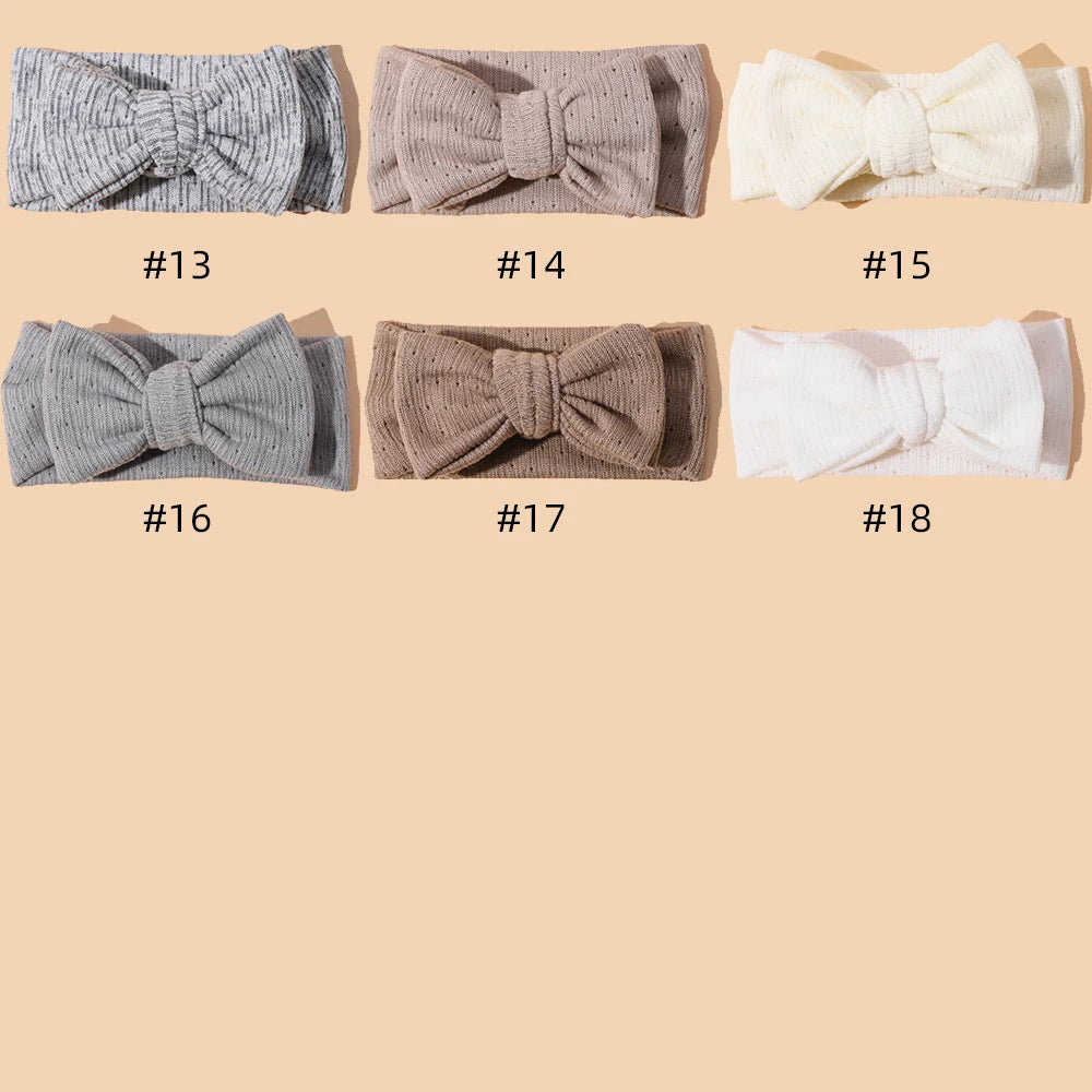 Baby Girl Hair Accessorie Solid Elastic Bow Hair Bands for Girls Soft Comfortable Baby Headband Cute Infant Photography Props