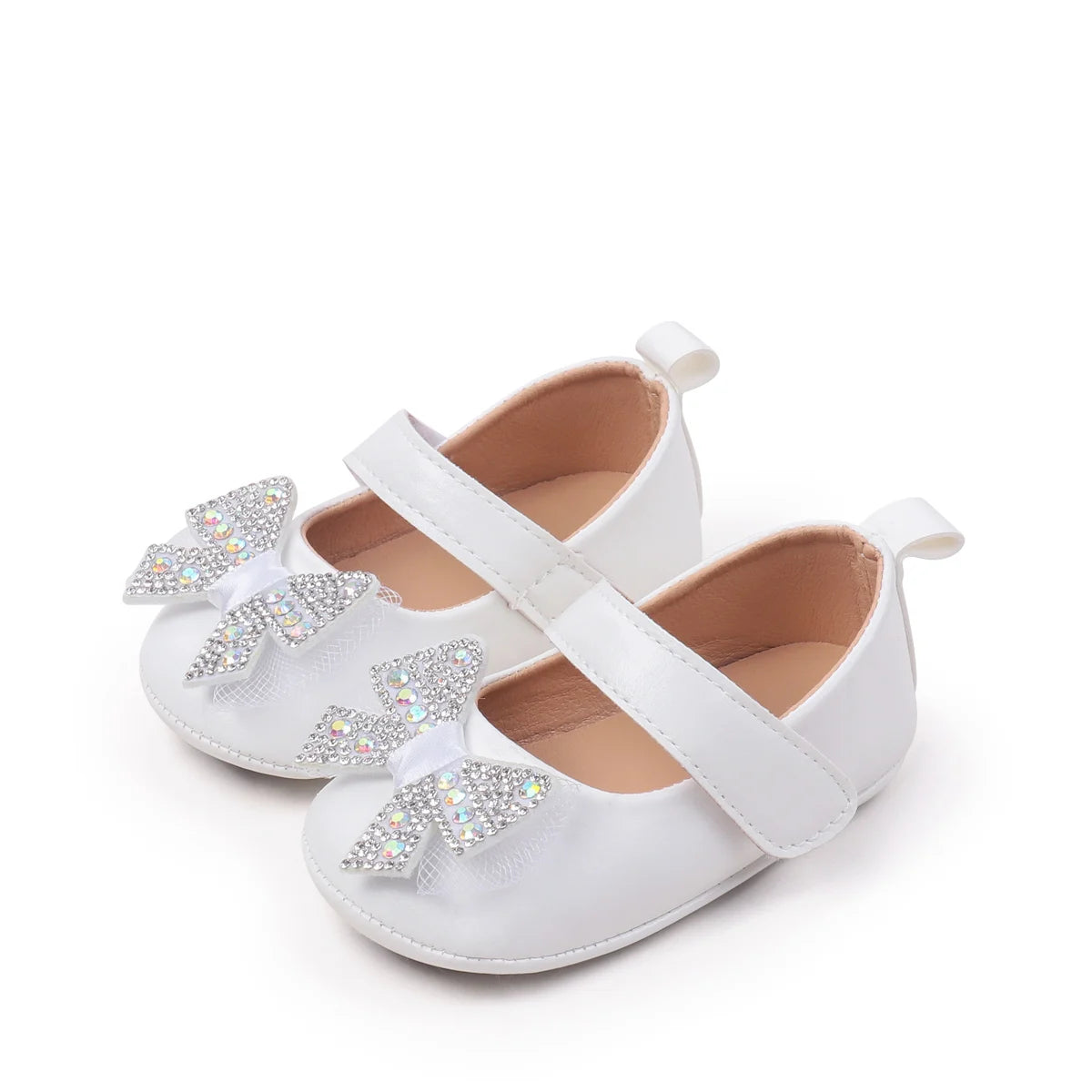 Baby Girls Shoes PU Toddler Princess Dress Shoes For Girls With Bowknot Flat Non-Slip Rubber Soles Spring Summse Infant Shoes