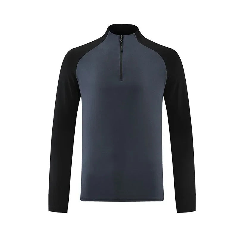 Men's Quick Dry Tracksuits T-shirt Pants Spring Autumn Stand Collar Long Sleeve Breathable Sports Fitness Training Quality Suits