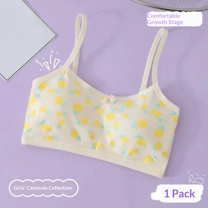 Girls' Development Period Underwear, Children's Student Tube Top, Girls' Camisole Vest, Pure Cotton Underwear, Thin for Puberty