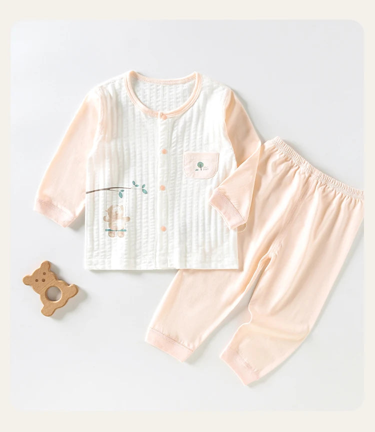 Baby Underwear Set Pure Cotton Summer Baby Split Pajamas Children's Home Clothes Light and Breathable