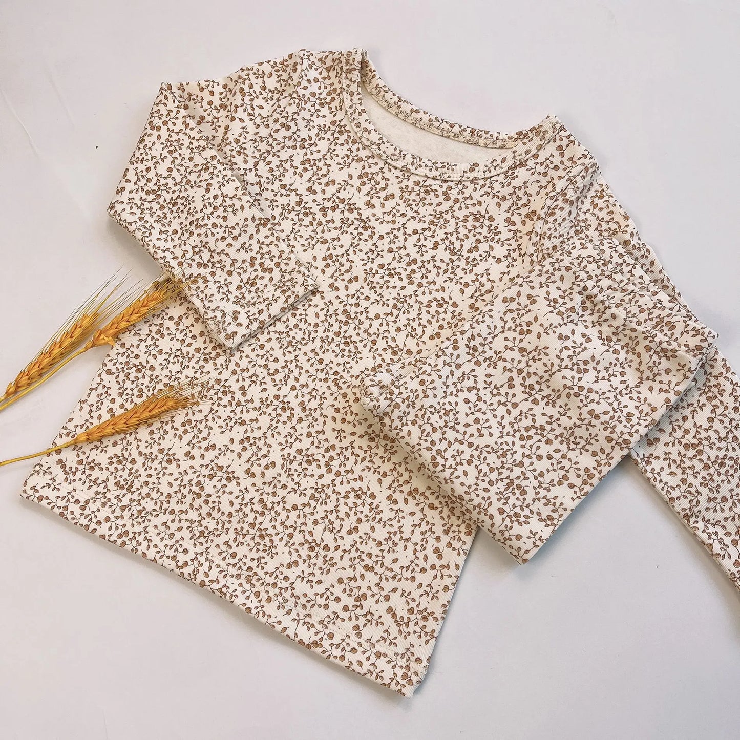 Baby Pajamas Casual Home Clothes Children's Clothing Cherry Lemon Flowers Pajama Baby Infant Autumn Spring Winter 2022