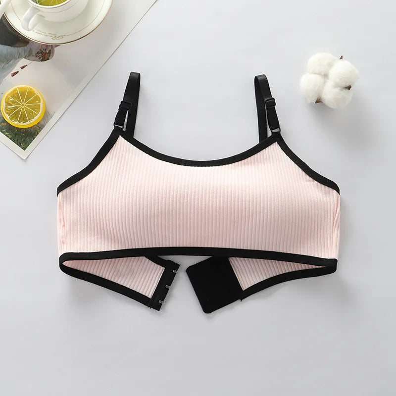 8-16 Years Teens Seamless Sport Underwear Teenage No Underwire Training Bras Girl's Sport Bras School Girl Soft Small Size Bra