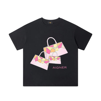 Girls' T-shirt, pure cotton summer new fashion short sleeved T-shirt, baby girl children's T-shirt, luxurious design sportswear