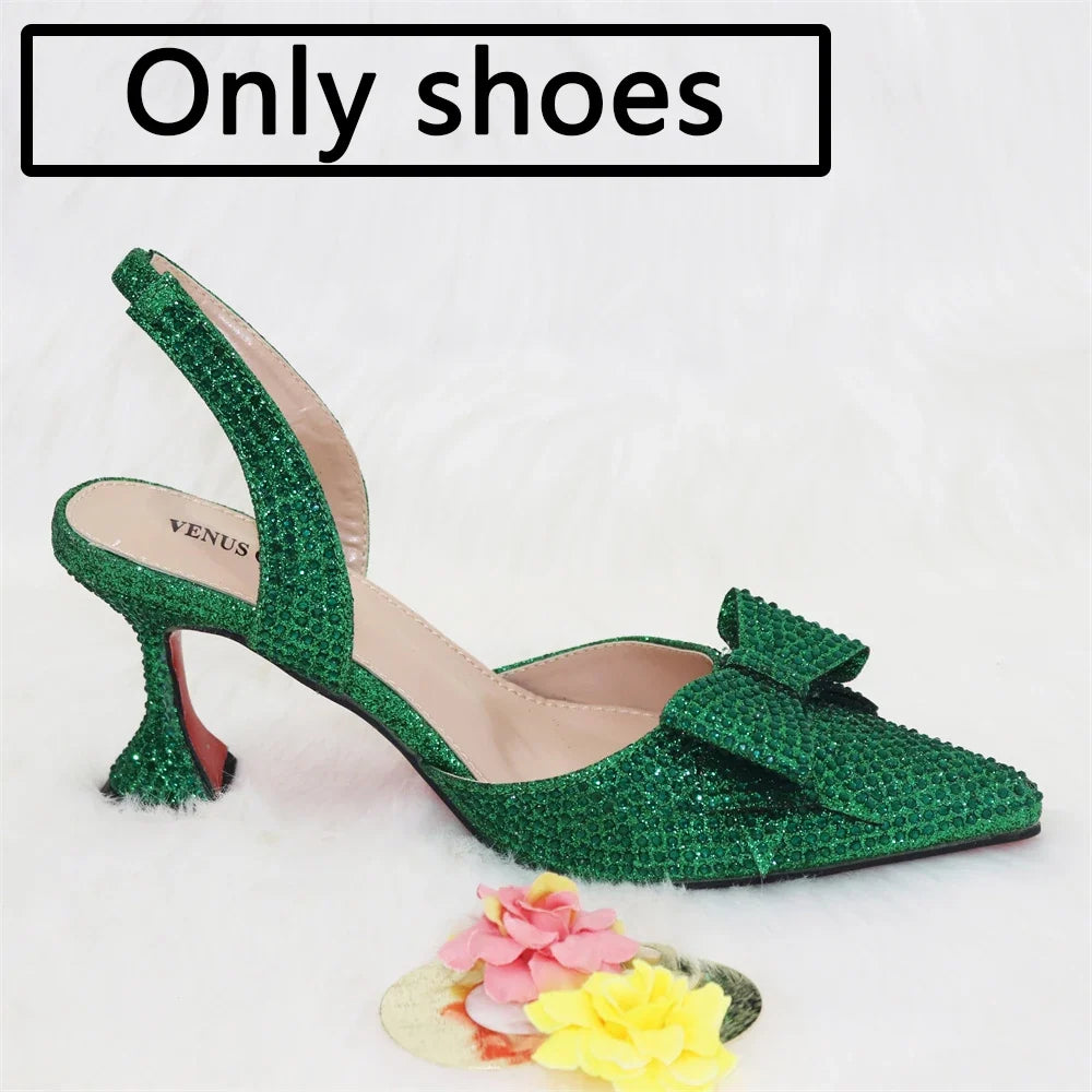 New Silver Versatile Party Ladies Shoes And Bag Set