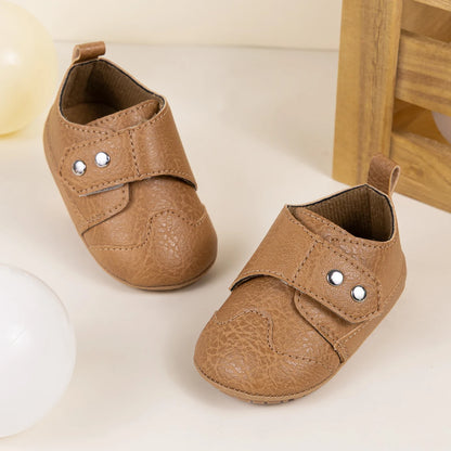 Baby Boys Girls Shoes Fashion T-strap Spring Autumn Retro Leather Casual Walking Shoes Rubber Soft Anti-slip Sole First Walkers