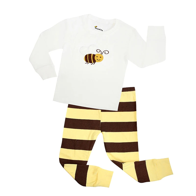 Boys Pajamas Sets 2 to 3 4 5 6 7 8 Years Cotton Long Sleeve Toddler Boy Pijama Autumn Winter Kids Sleepwear Set Children Clothes