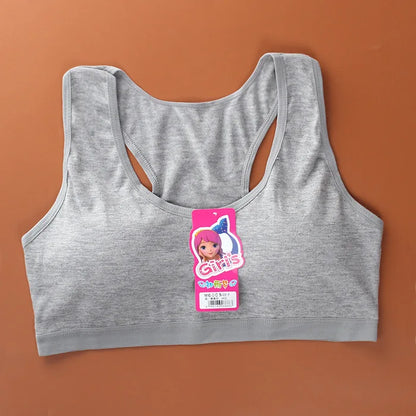 Teen Girls Underwear Teenage Adolescente Cotton Bra Summer Thin Puberty Tank Tops Cheap Stuff Dropshipping KF015