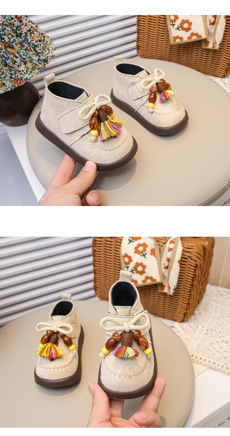 Baby Boys Girls High-top Casual Shoes 2025 New Autumn Toddler Walking Shoes Soft Sole Breathable First Walker Outdoor Daily Wear
