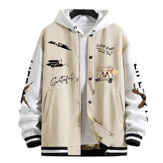 Men's Jackets Coat Spring Autumn Casual Long Sleeve Golf Wear Men Baseball Jacket Fashion Printed O-neck Windbreaker Men's Coats
