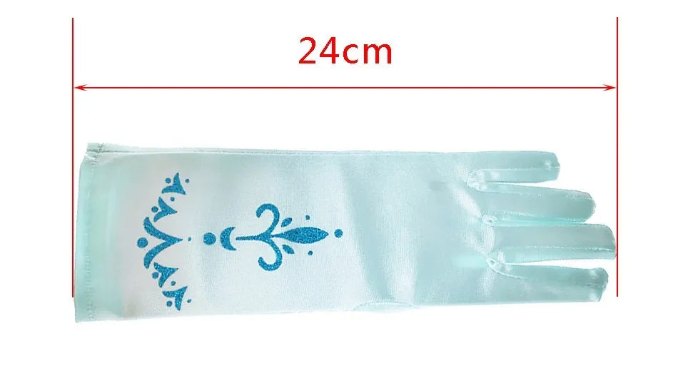 Girl Princess Accessories Kids Elsa Anna Wig Elza Gloves Necklace Earring Photography Props Children Cosplay Play Party Supplies