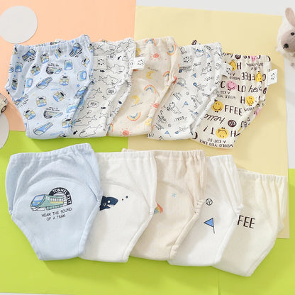 10 Pcs Reusable Baby Training Pants Washable Kids Cloth Diaper Nappies Changing Underwear Infant Toddler Potty Training Panties