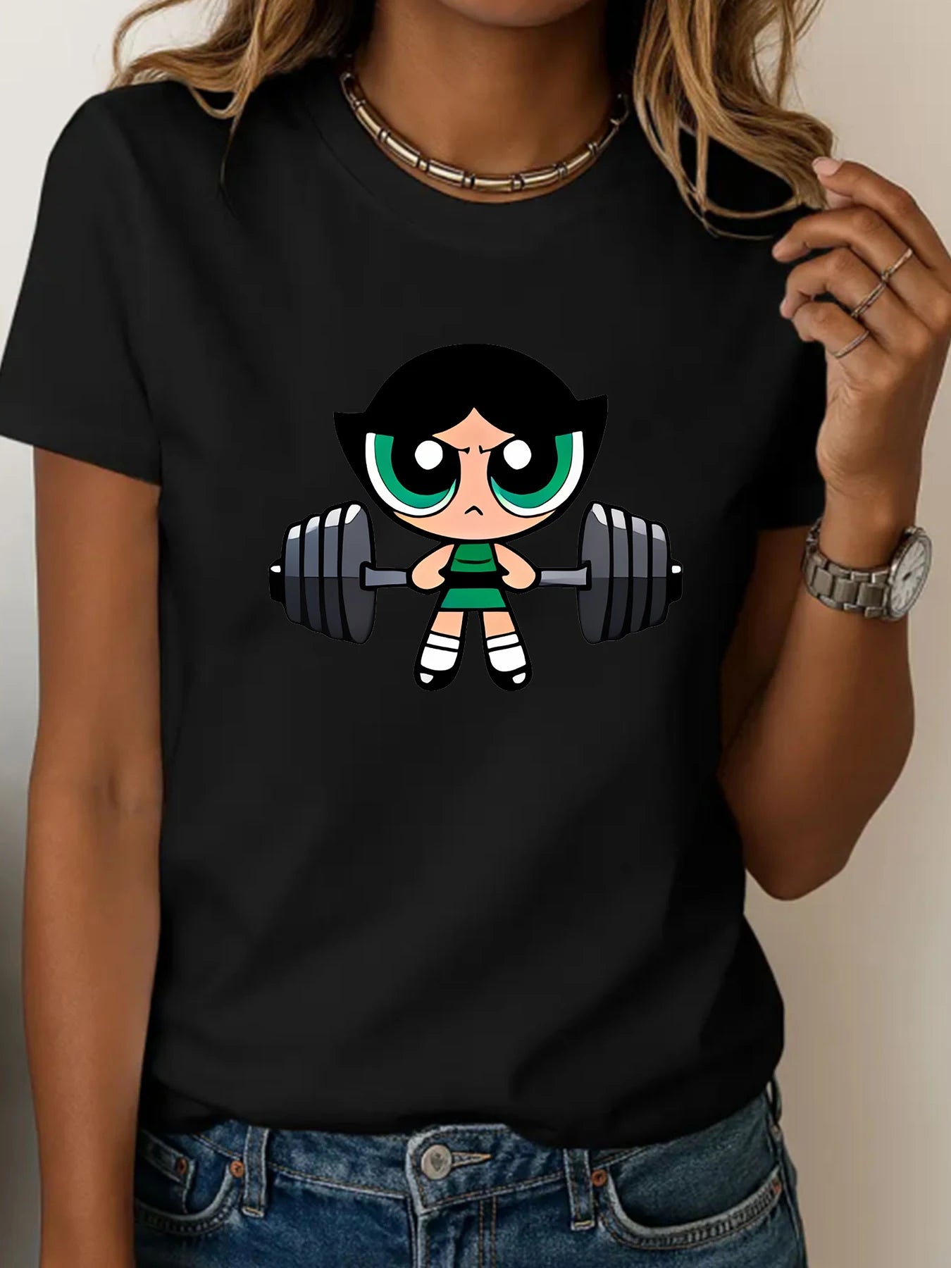 Girls Super Powerful Blouse Training Streetwear T-shirt Women's Shirt Academy Gym Fitness T-shirt