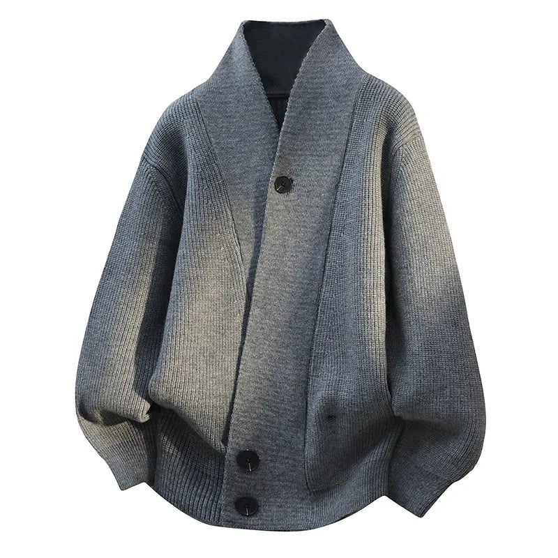 New Fashion Design Men V-neck Cardigans Sweaters Men Spring Autumn Outwear Loose Sweatercoat Csual Knitted Sweaters Size 4XL