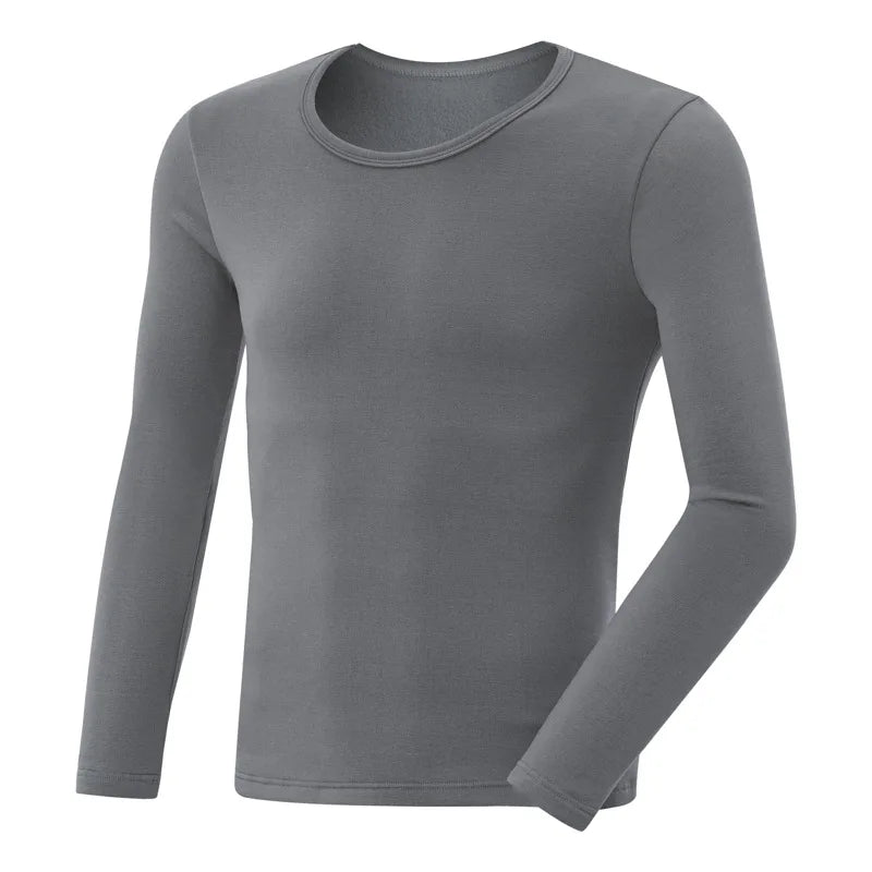 Men Undershirts Men's Winter Thermal Underwear Thin Fleece Elastic Compression Fitness For Winter Sports First Layer Wear ﻿