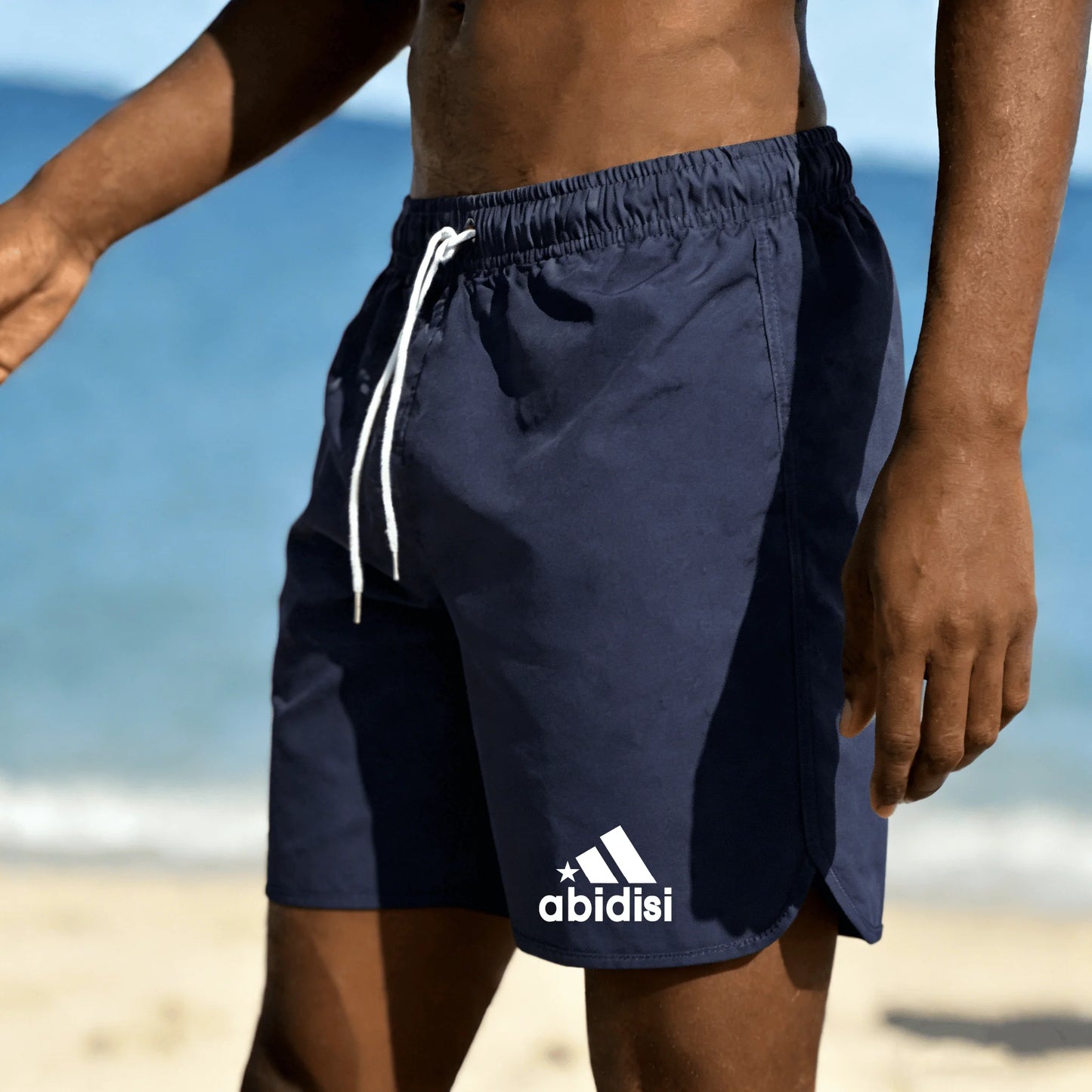 Men's summer beach swimming shorts are fashionable, breathable, fast drying, and comfortable shorts