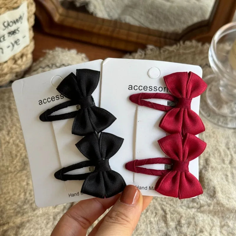 Belt Bow Baby Hair Clip for Girl Sweet Fashion Solid Color Leaf Series Barrettes for Toddler Cute BB Clip Kids Hair Accessories