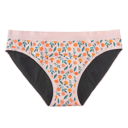 Teen & Women's Period Underwear - 4-Layer Leakproof Cotton Briefs for Medium Flow, Reusable Menstrual Panties