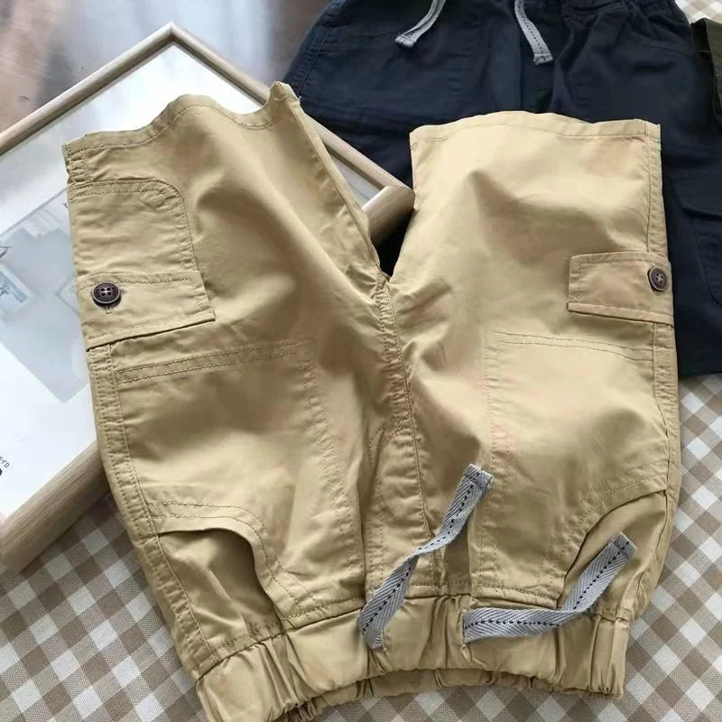 Boys Summer Shorts 2025 New Fashion Short Pants Children Sports Wide-legged Trousers Teenager Casual Thin Clothing 4-14 Years