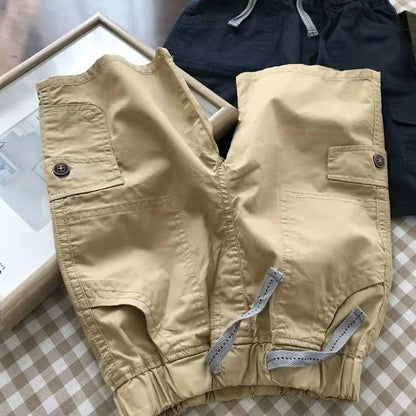 Boys Summer Shorts 2025 New Fashion Short Pants Children Sports Wide-legged Trousers Teenager Casual Thin Clothing 4-14 Years