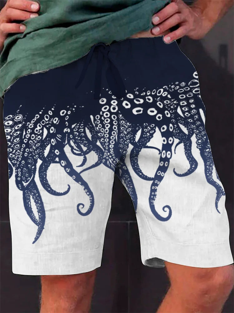 Men's Hot Beach Pants Men's shorts 3D Print Summer Men's Outdoor Daily Sports Shorts Large Size Loose Holiday Beach Trunks