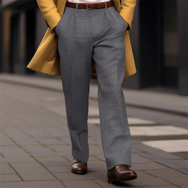 Men's Fashion Pants Men's Suit Pants Trousers Business Casual Pants Front Chino Office Formal Dress Pants Men's Jogging Pants