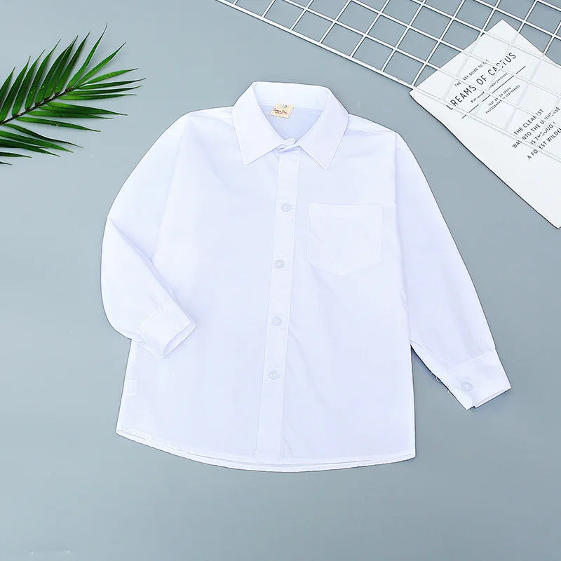 new summer spring girls lace cotton solid White baby kids girls Blouse white shirts  with long sleeves for children girls