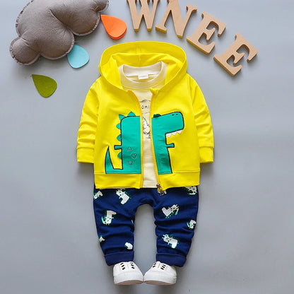 Baby Boy Clothing set fashion Cotton Hooded Tops+Pants 3pcs Outfits Infnat Boys Tracksuit newborn kids clothes Sets