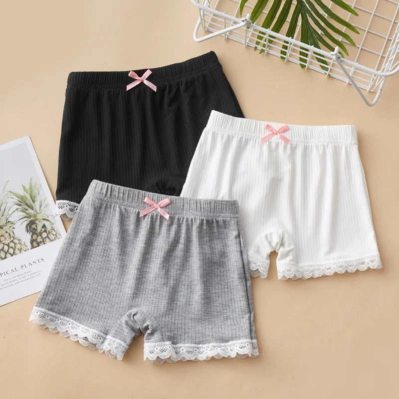 New Kids Girls Shorts Children's Safety Pants Summer Soft Cotton Thin Short Pants Solid Color Underpants Kids Underwear Leggings