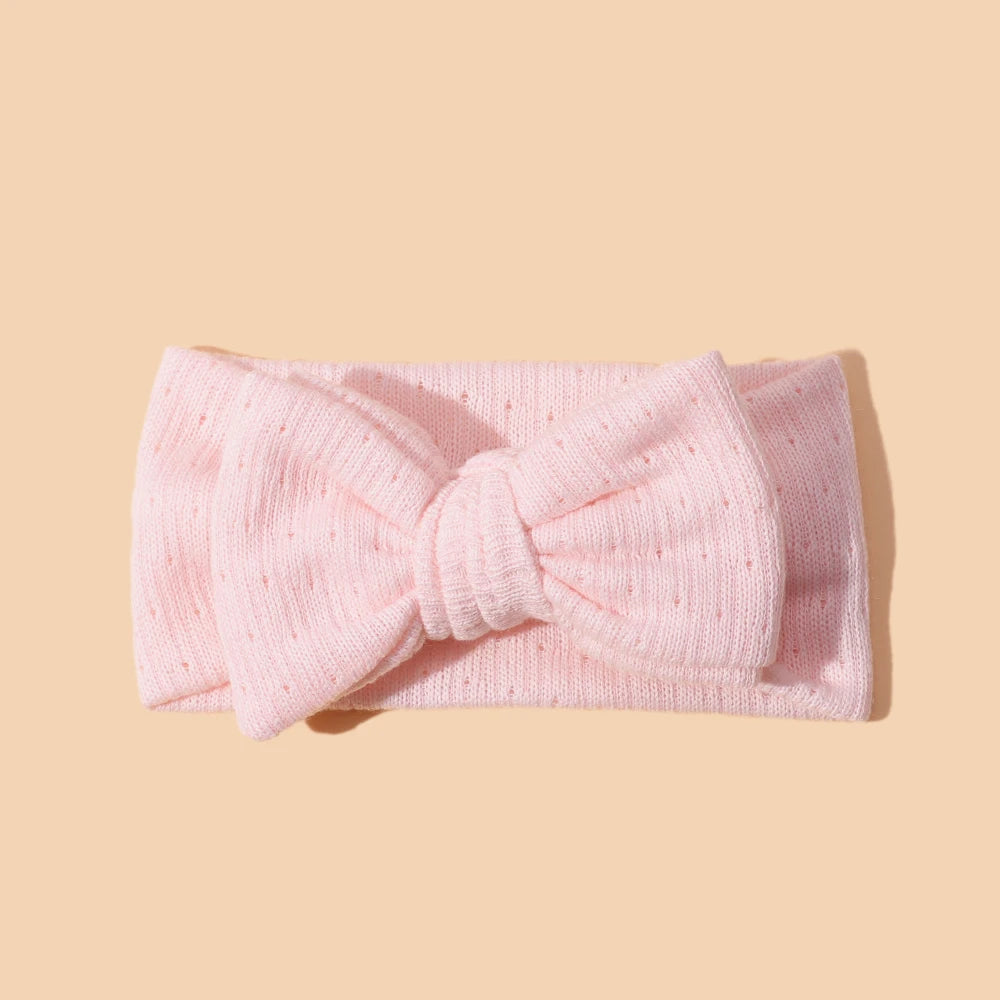 Baby Girl Hair Accessorie Solid Elastic Bow Hair Bands for Girls Soft Comfortable Baby Headband Cute Infant Photography Props