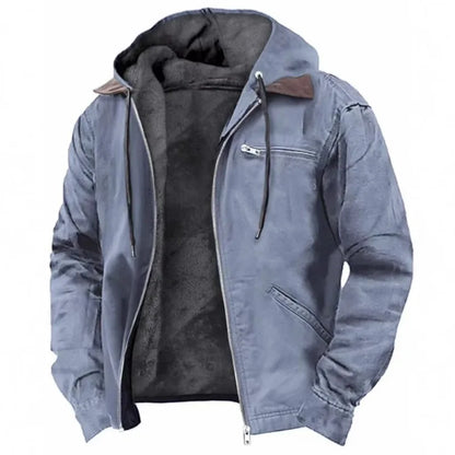 Men's Jacket New Fashion Casual Hooded Zipper Coat Retro Streetwear Lightweight Versatile Outerwear Spring Autumn