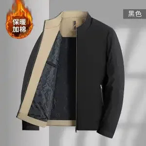 New Autumn and Winter Coats for Men Casual Cotton Coats, Stand Collar Cotton Thickening Loose and Versatile Jackets for Men